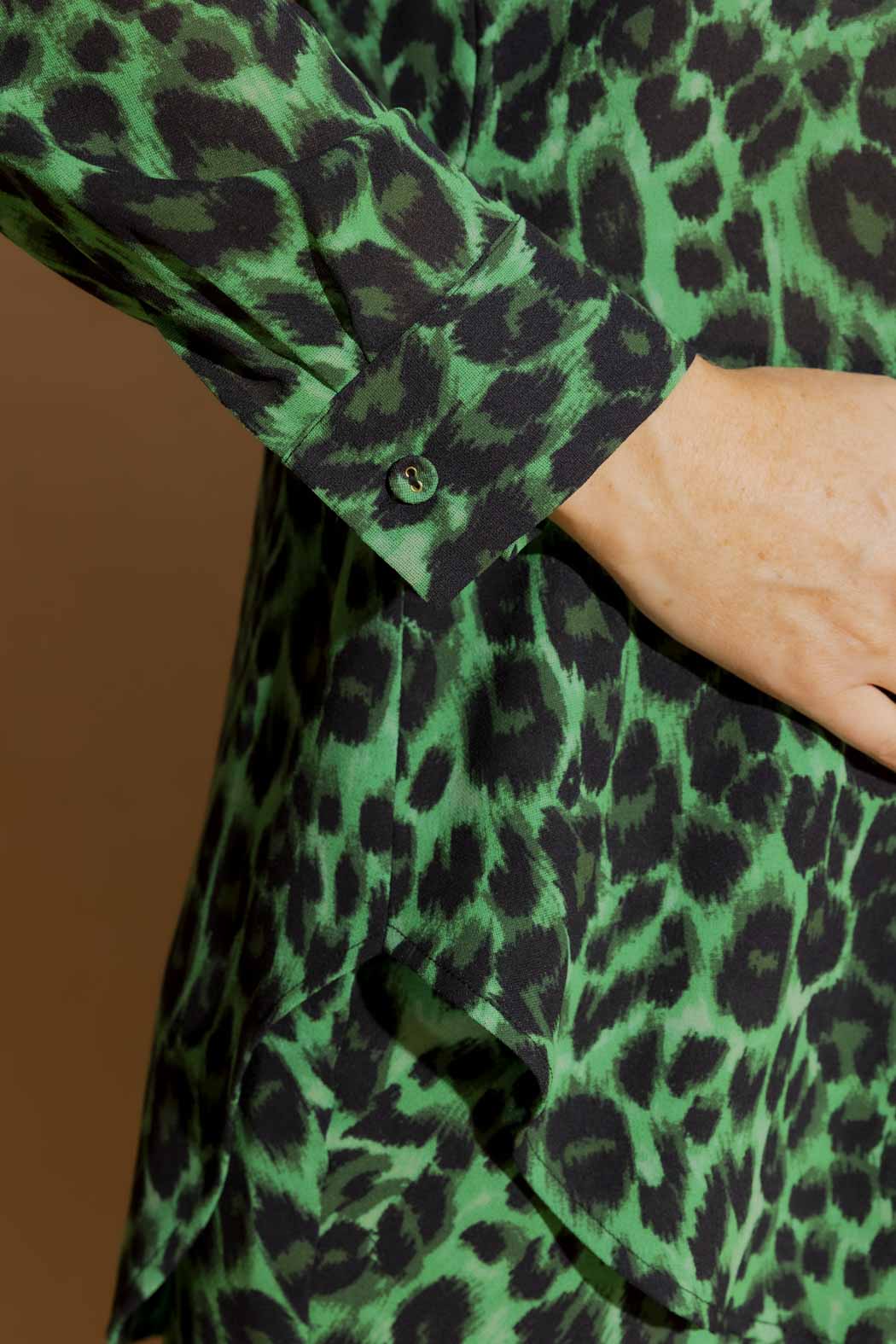Green Leopard Asana Shirt Green Leopard