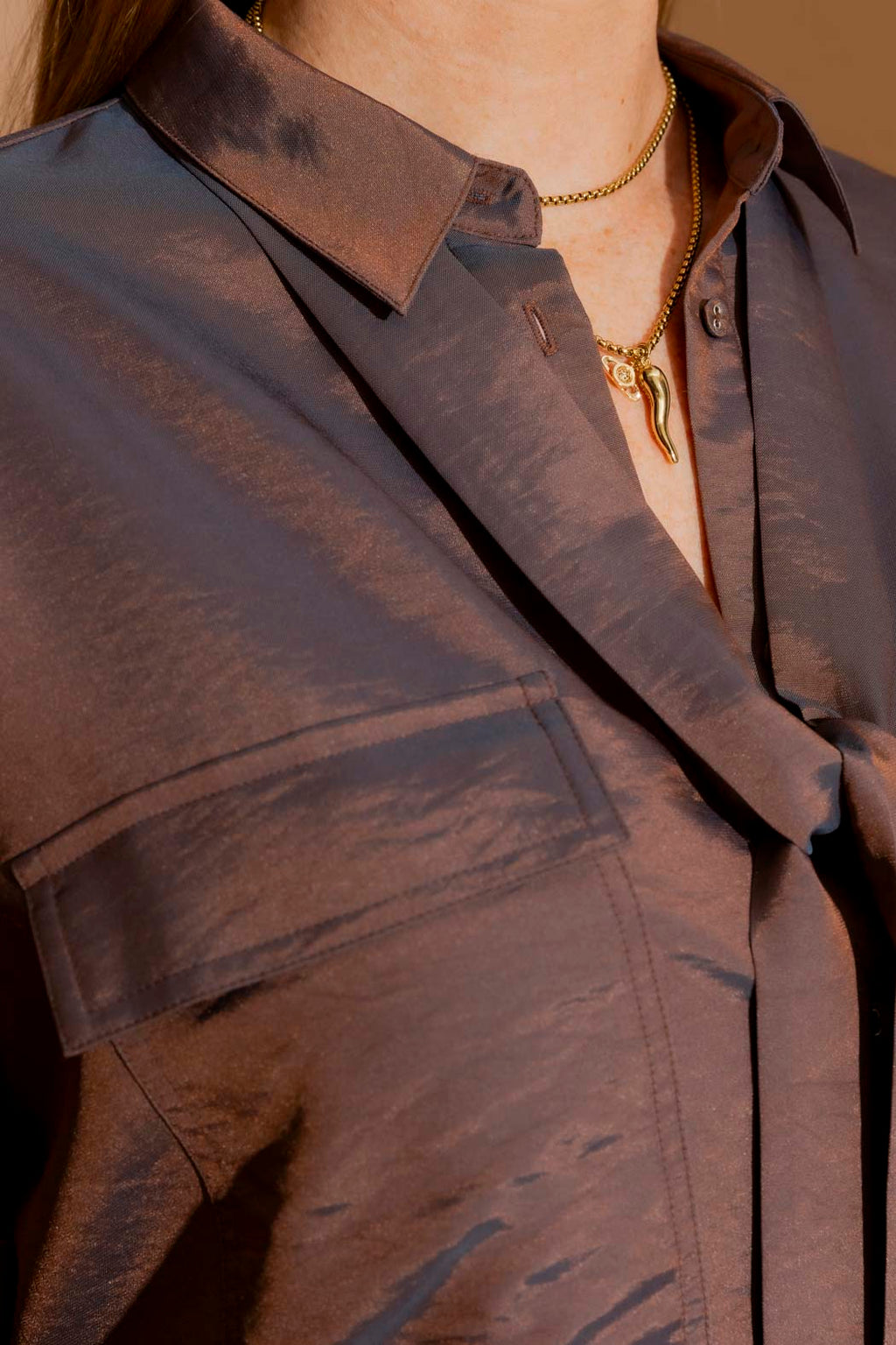 Plum Shot Silky Blake Shirt