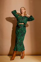 Green Leopard Asana Shirt Green Leopard