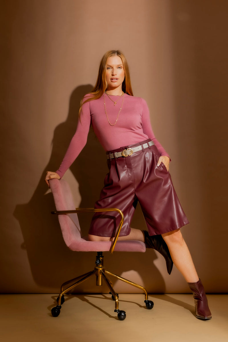 Pink Fine Knit Crew Jumper Pink S