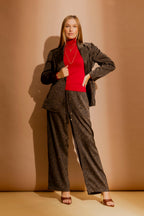 Red Fine Knit Roll Neck Jumper Red S