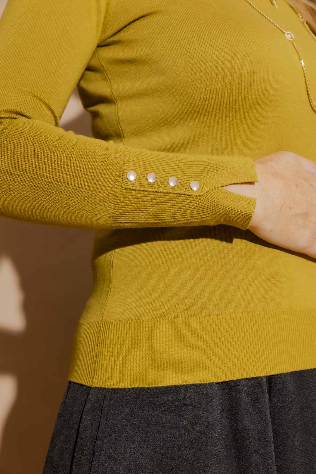 Chartreuse Fine Knit Crew Jumper Chartreuse S