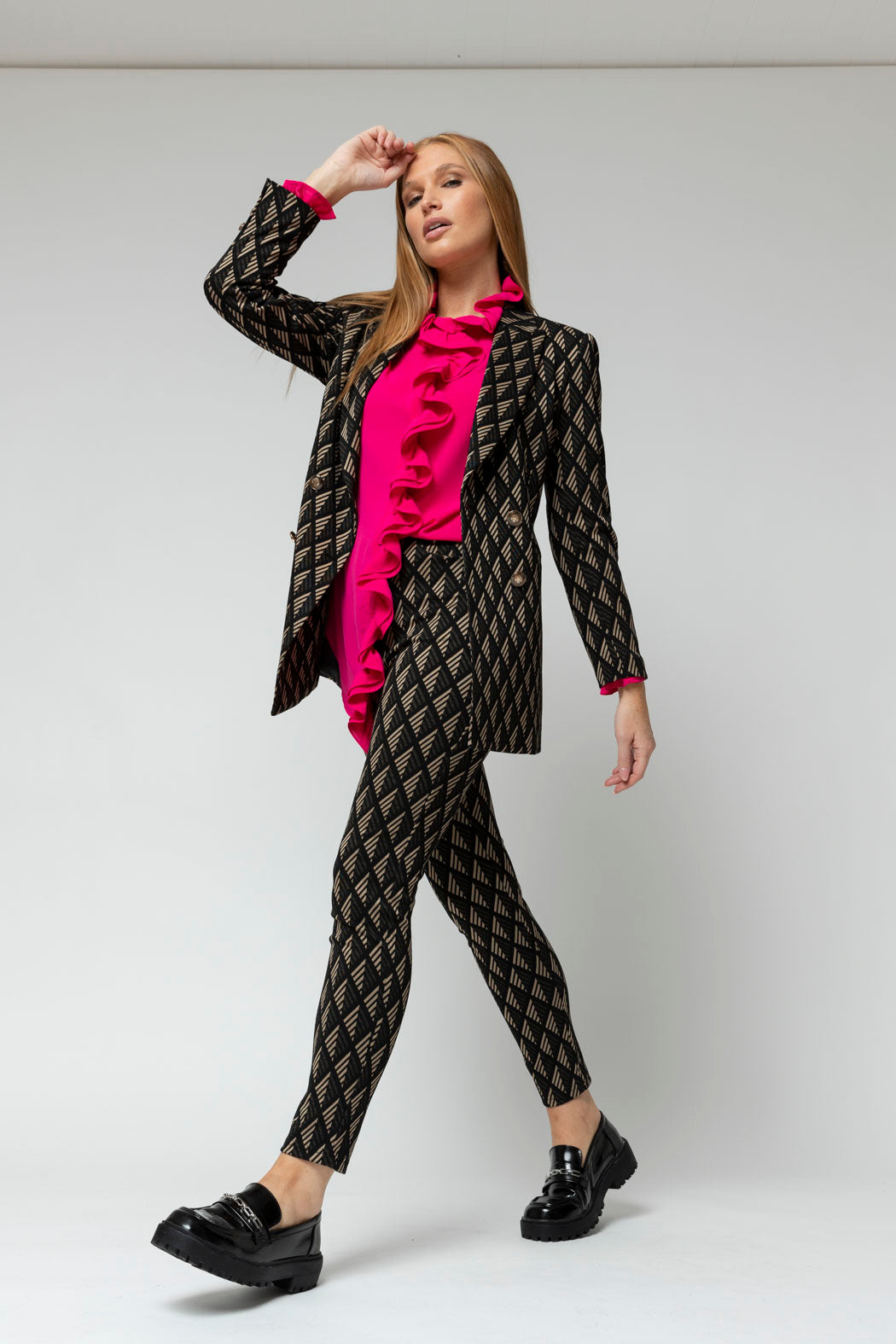 Black / Taupe Luna Ponte Pant