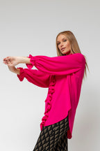 Pink Double Frill Blouse