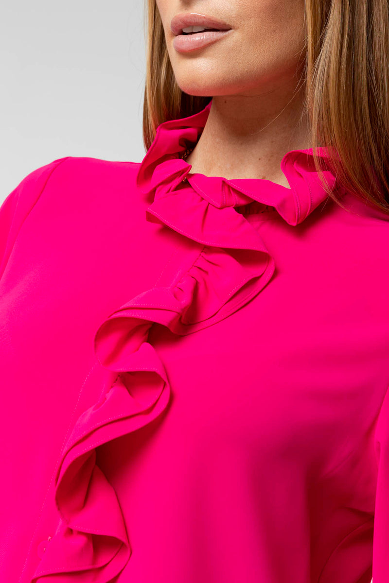 Pink Double Frill Blouse