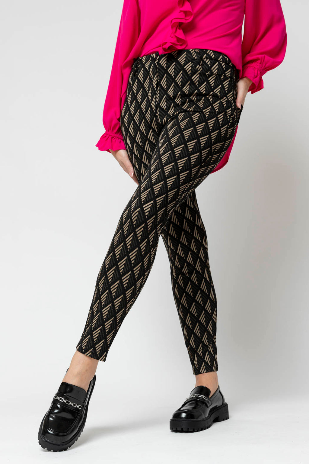 Black / Taupe Luna Ponte Pant