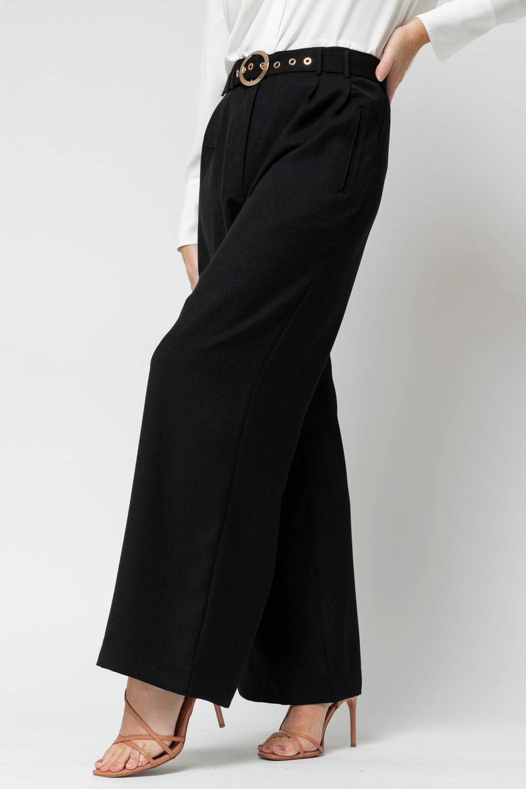 Black Shimmer Cleo Pant