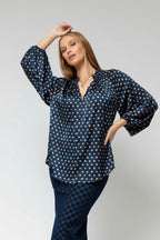 Navy Spot Bailey Blouse