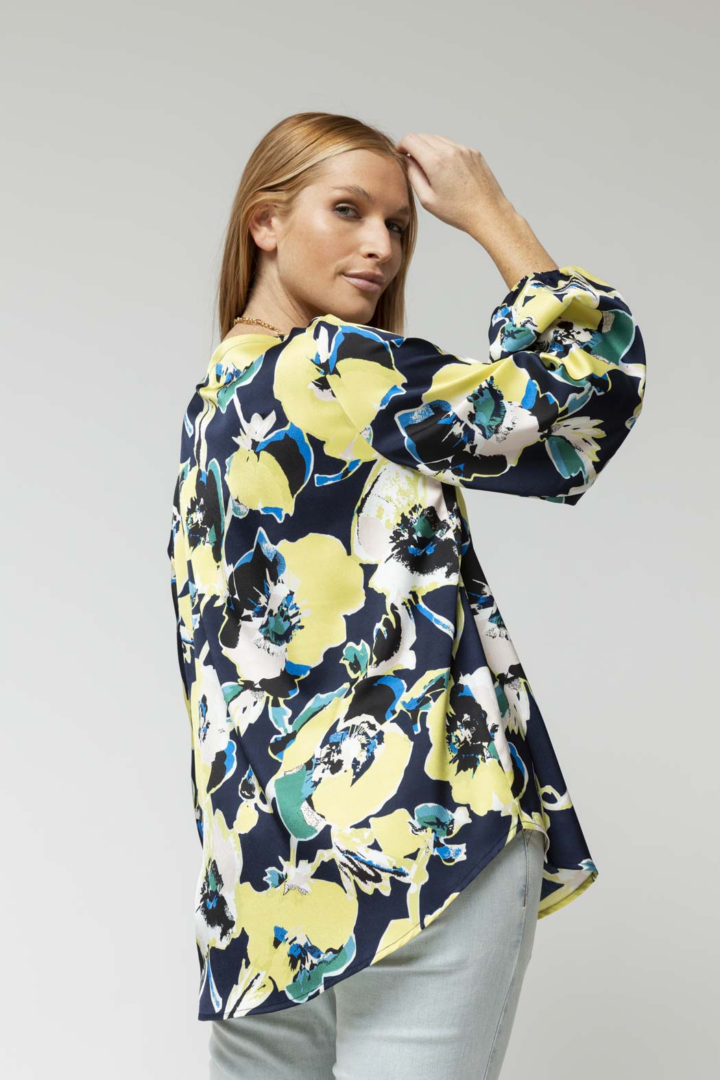 Floral Ruby Silky Blouse