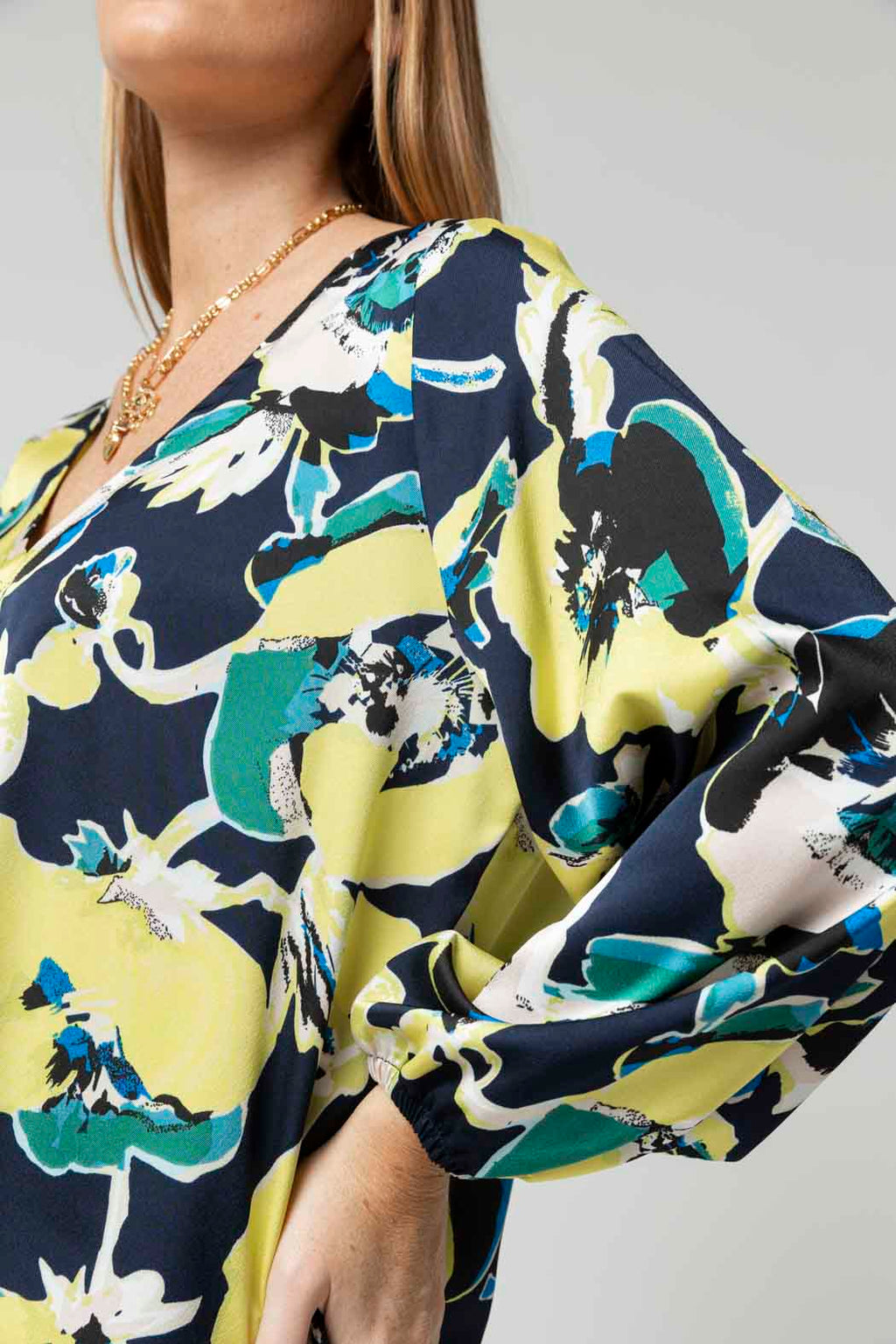 Floral Ruby Silky Blouse