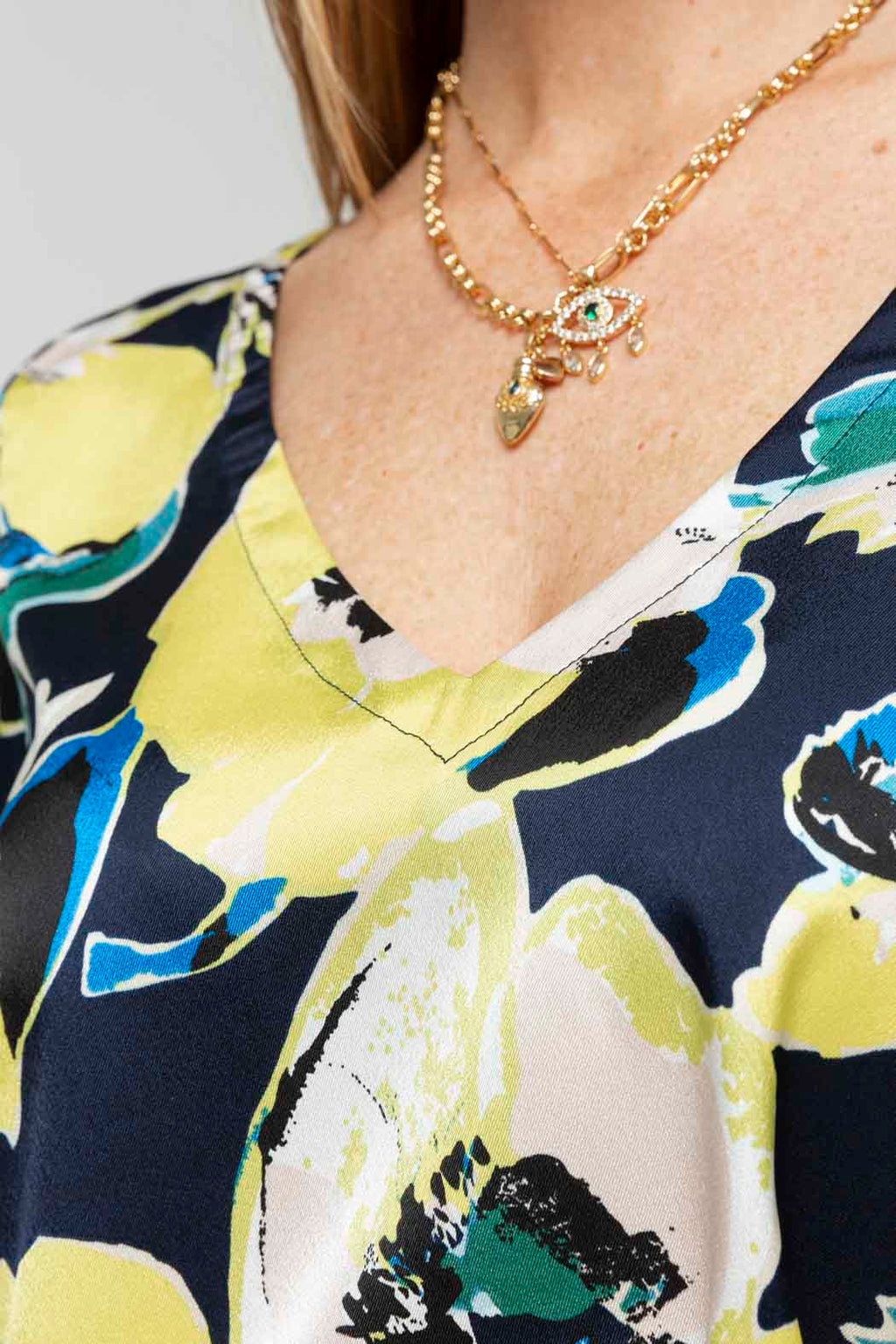 Floral Ruby Silky Blouse