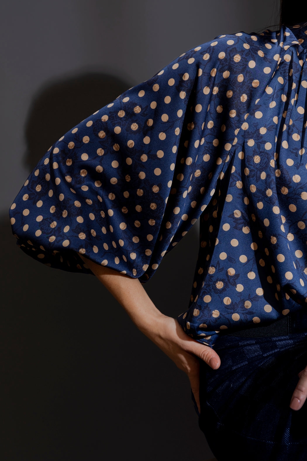 Navy Spot Bailey Blouse