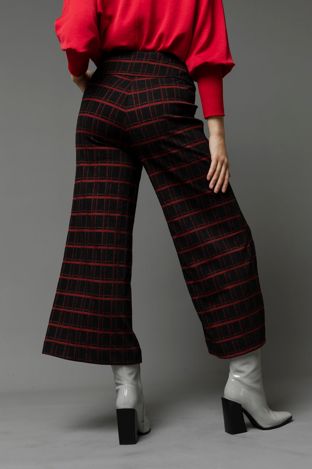 Black Red Ponte Jet Culotte