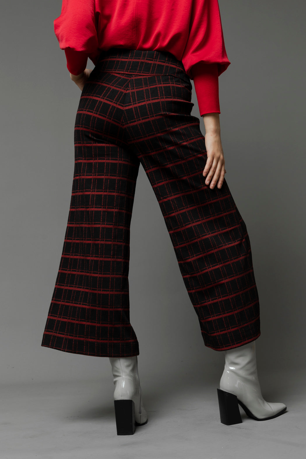 Black Red Ponte Jet Culotte