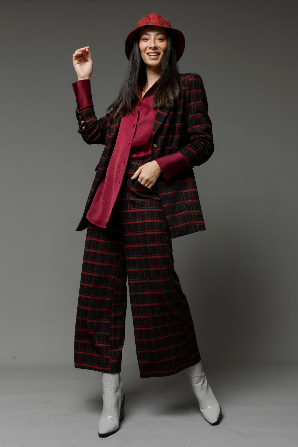 Burgundy Charlie Silky Shirt