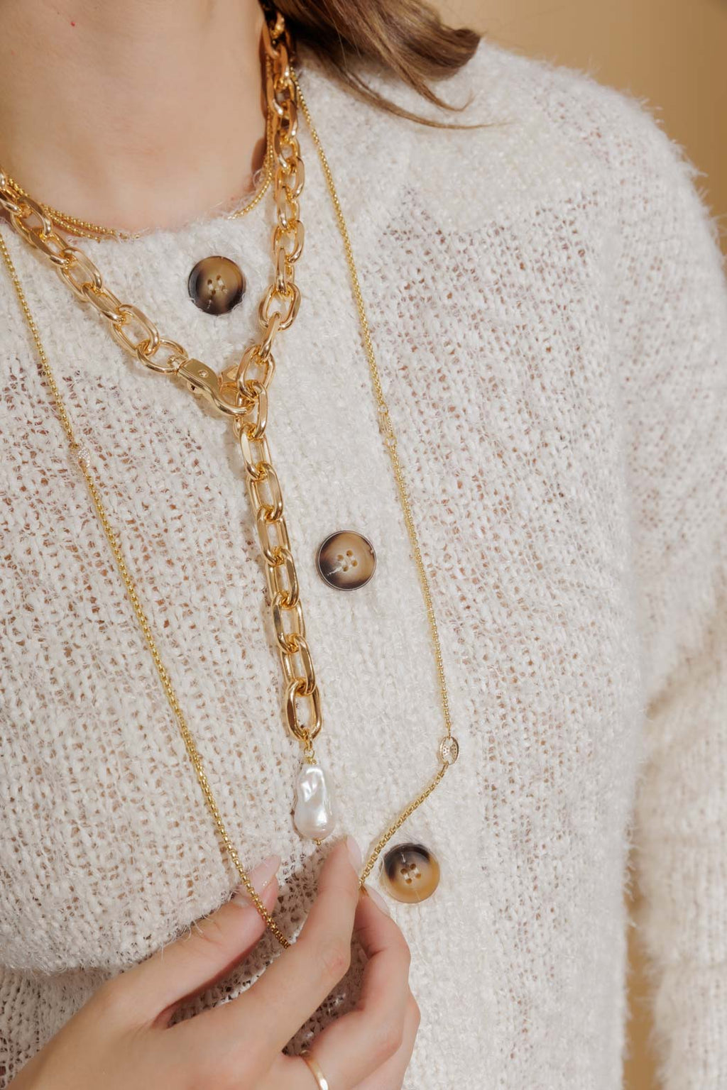 Ivory Fluffy Knit Cardi