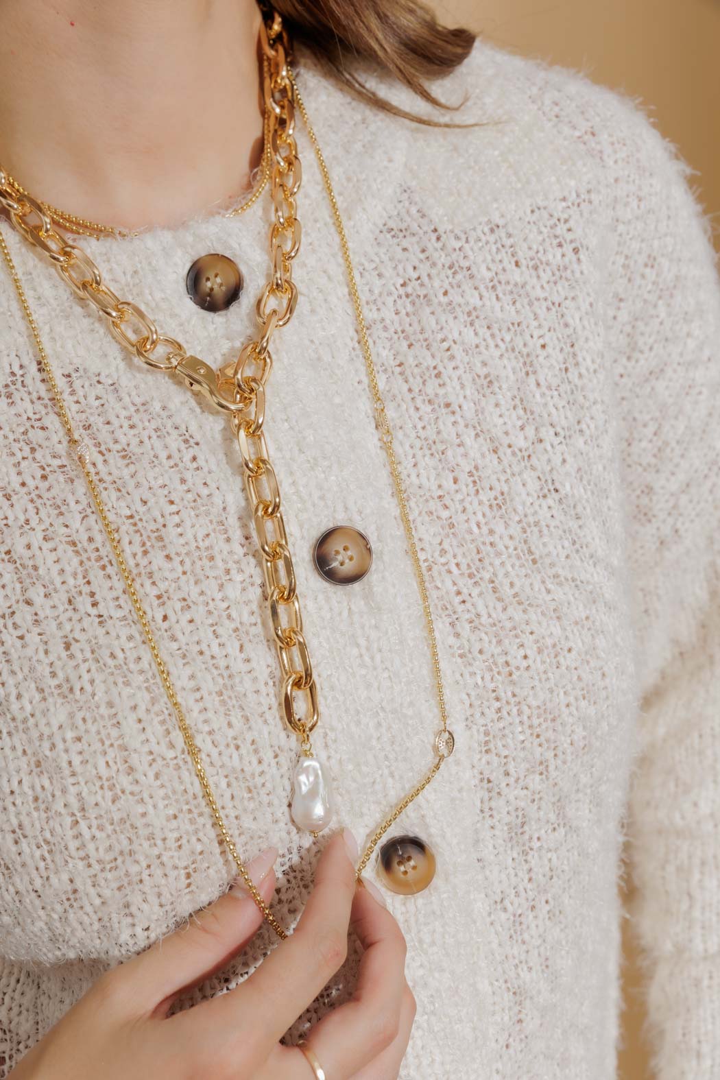 Ivory Fluffy Knit Cardi