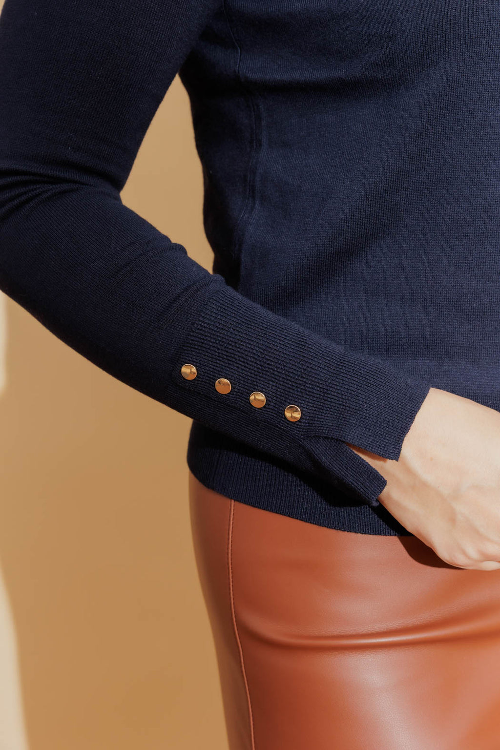 Navy Fine Knit Crew Jumper Navy S