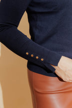 Navy Fine Knit Crew Jumper Navy S