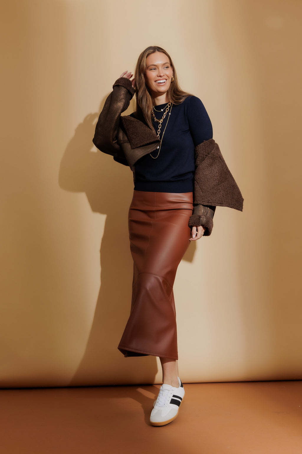 Navy Fine Knit Crew Jumper Navy S