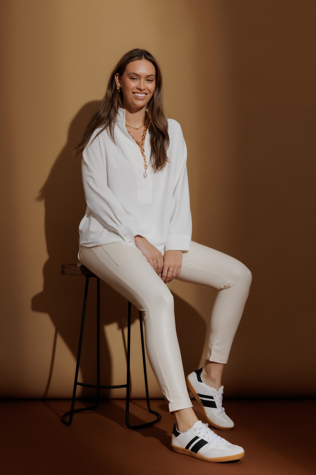 White Luxury Longline Milan Blogger Shirt