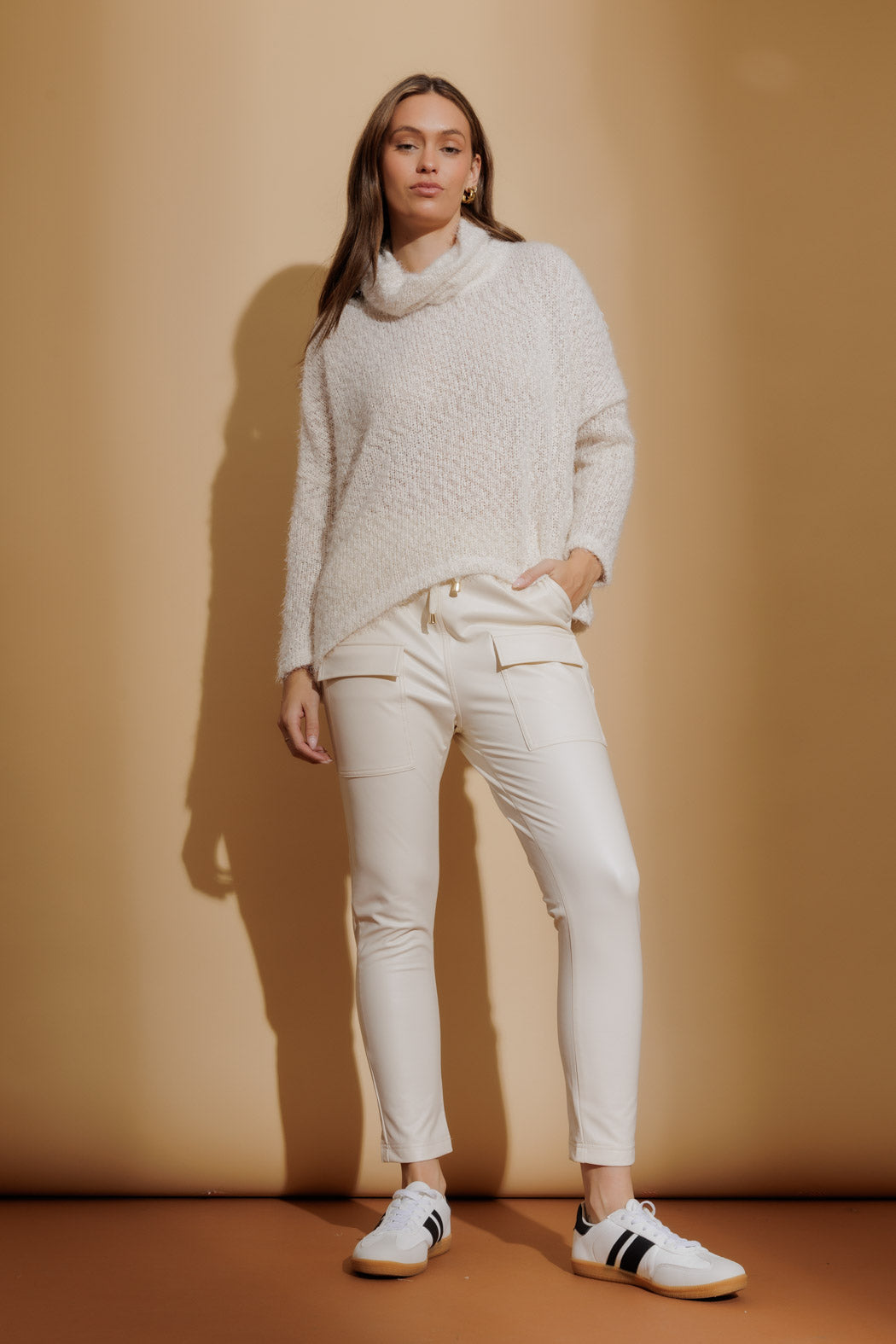 Ivory Fluffy Knit Cardi