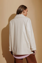 Chalk Coated Midi Trench Coat