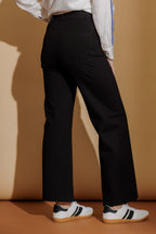 Black Ponte Patch Pocket Pant