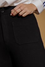 Black Ponte Patch Pocket Pant