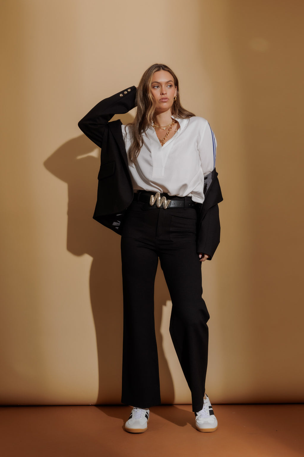 Black Ponte Patch Pocket Pant