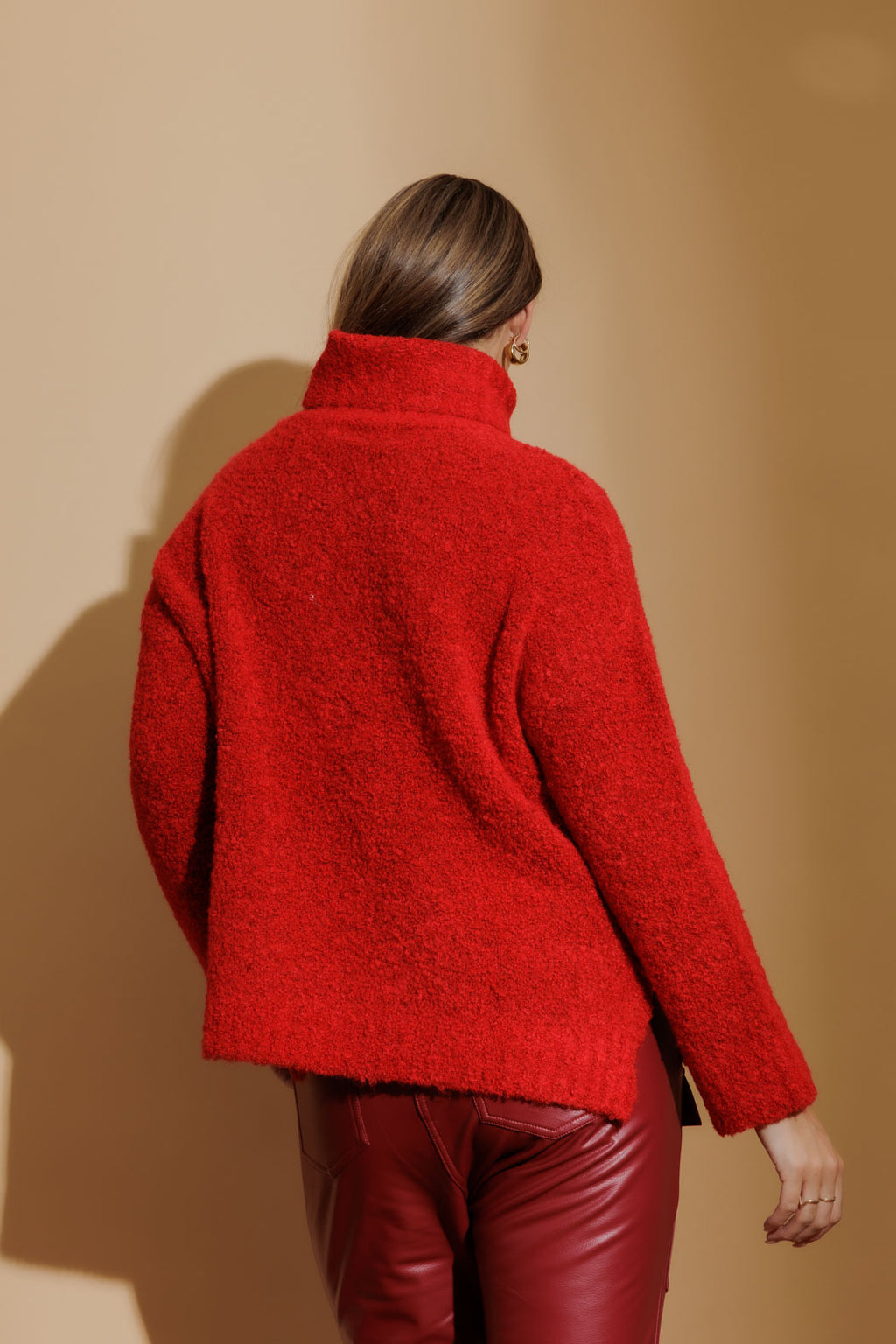 Red Knobby Knit Jumper Red S