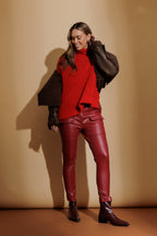 Red Knobby Knit Jumper Red S