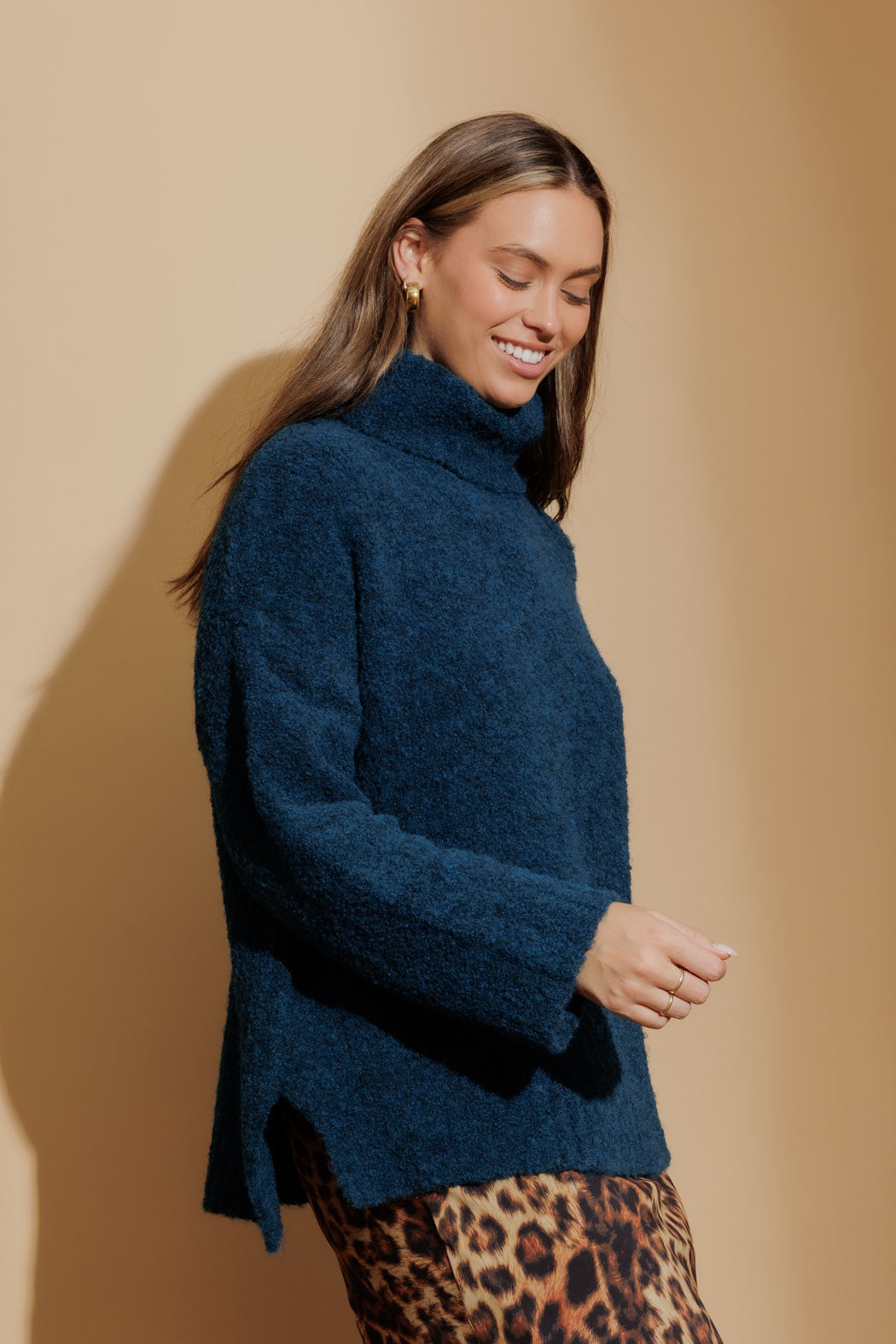 Tealknobby Knit Jumper Teal S