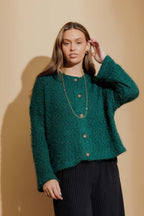 Jade Fluffy Knit Cardi