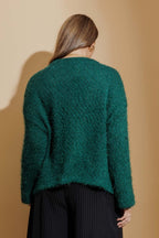 Jade Fluffy Knit Cardi