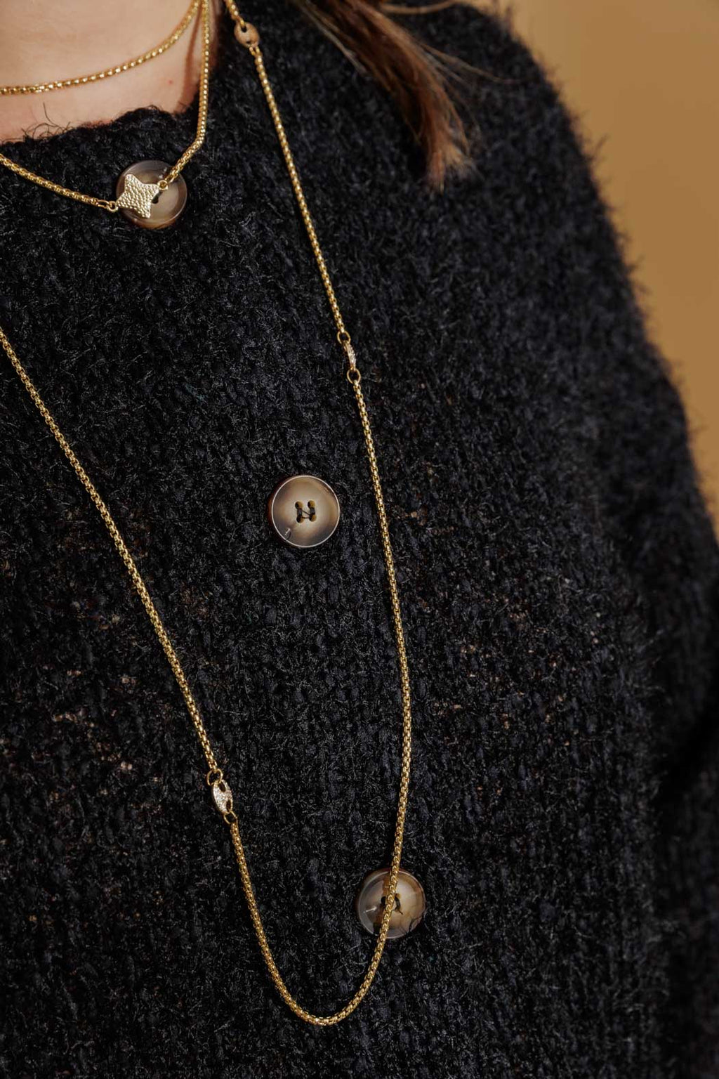 Black Fluffy Knit Cardi