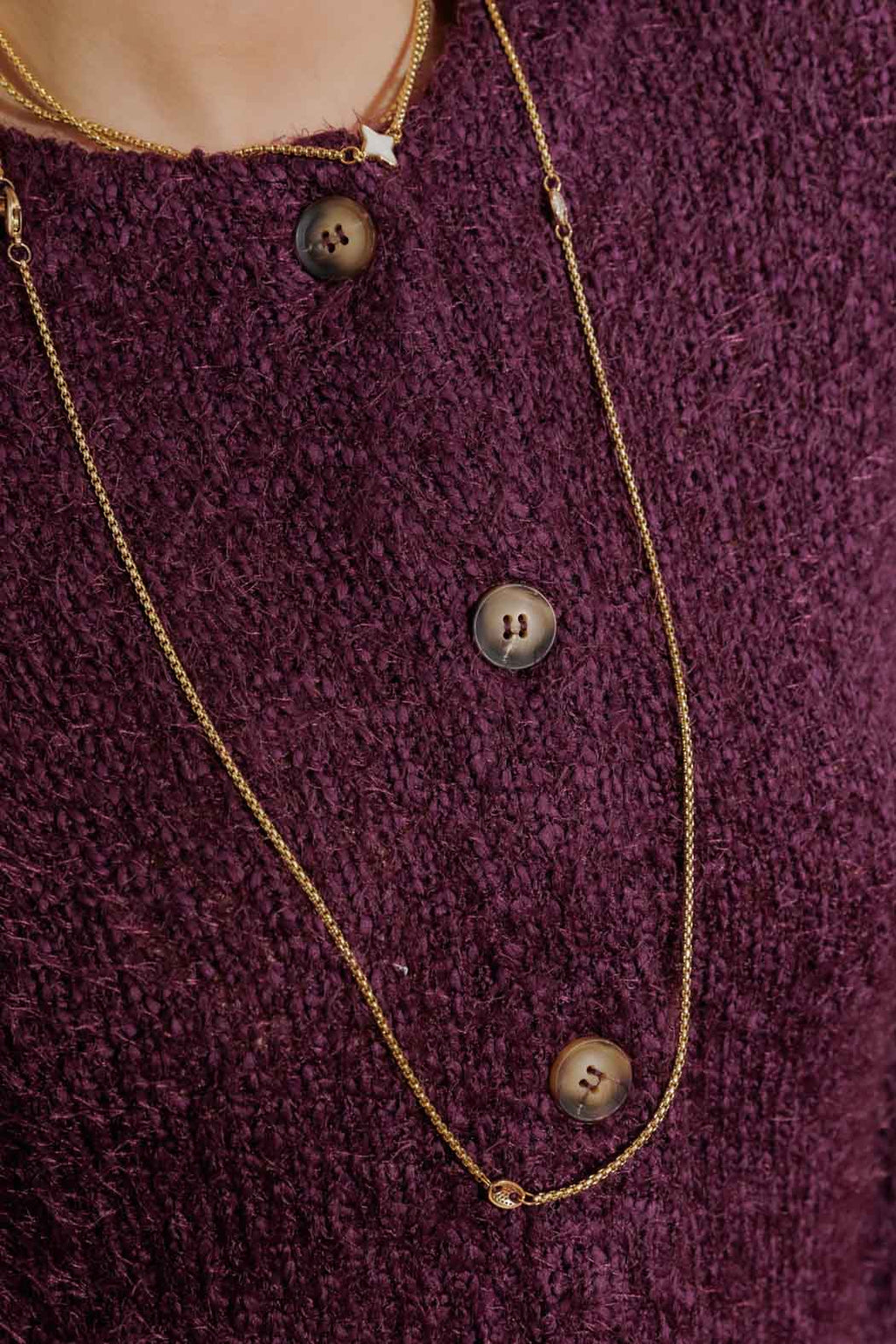Plum Fluffy Knit Cardi