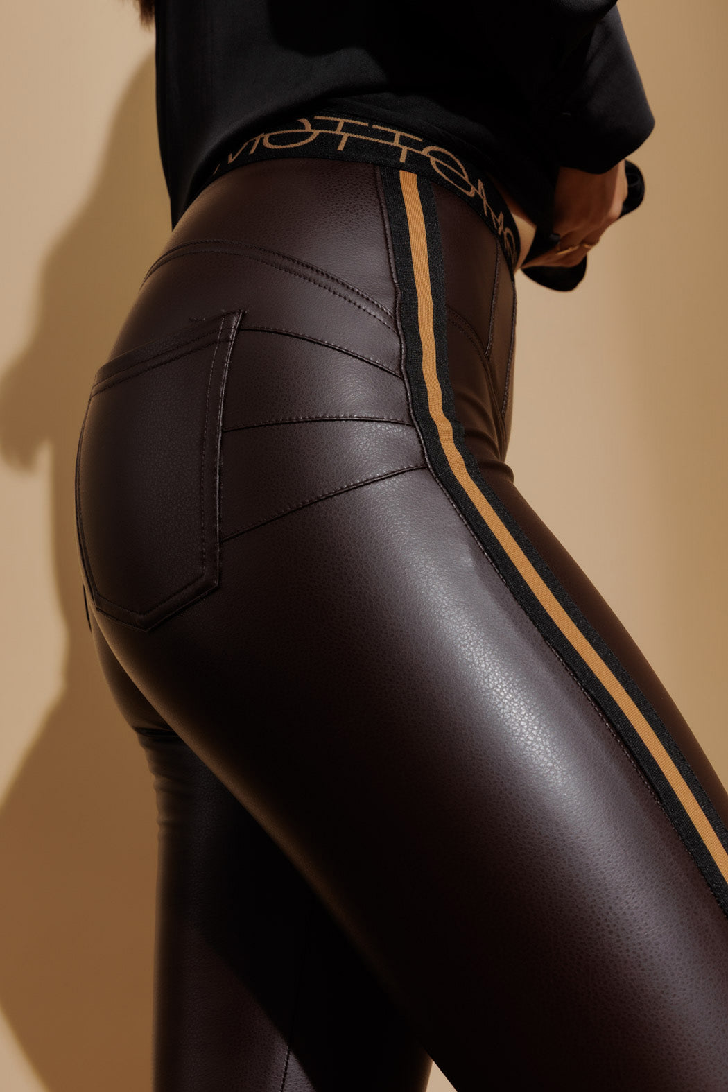 Coffee Coated Stripe Miracle Pant