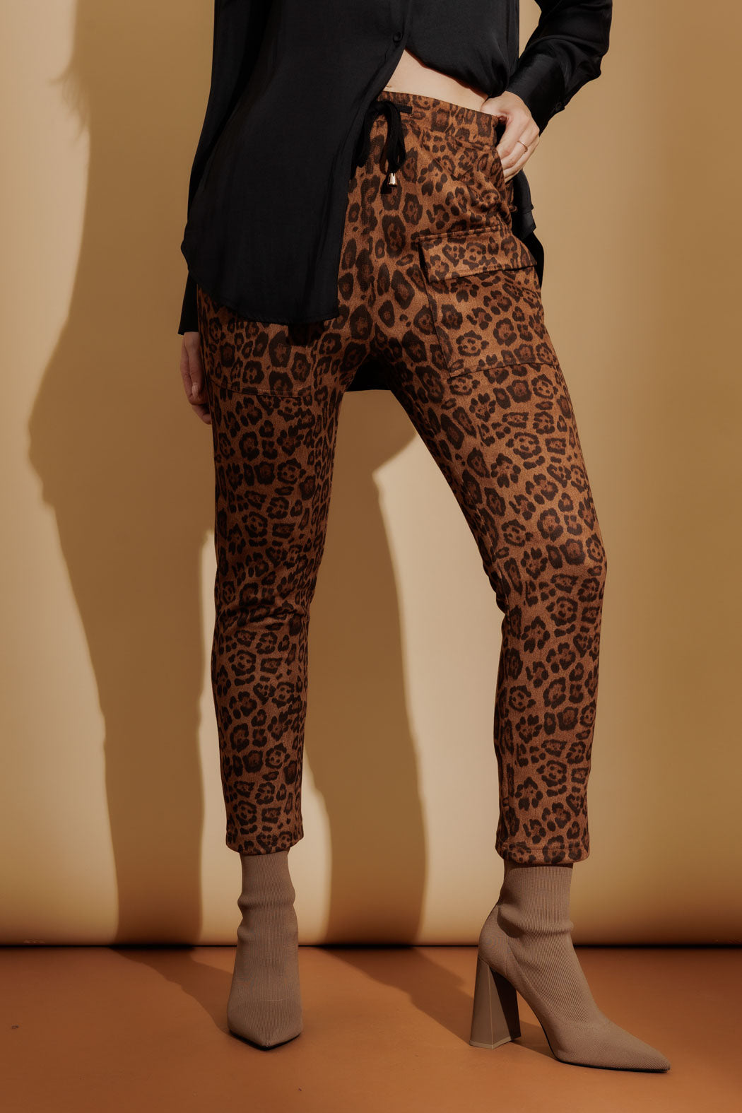 Brown Animal Pull On Cargo Pant Brown Animal