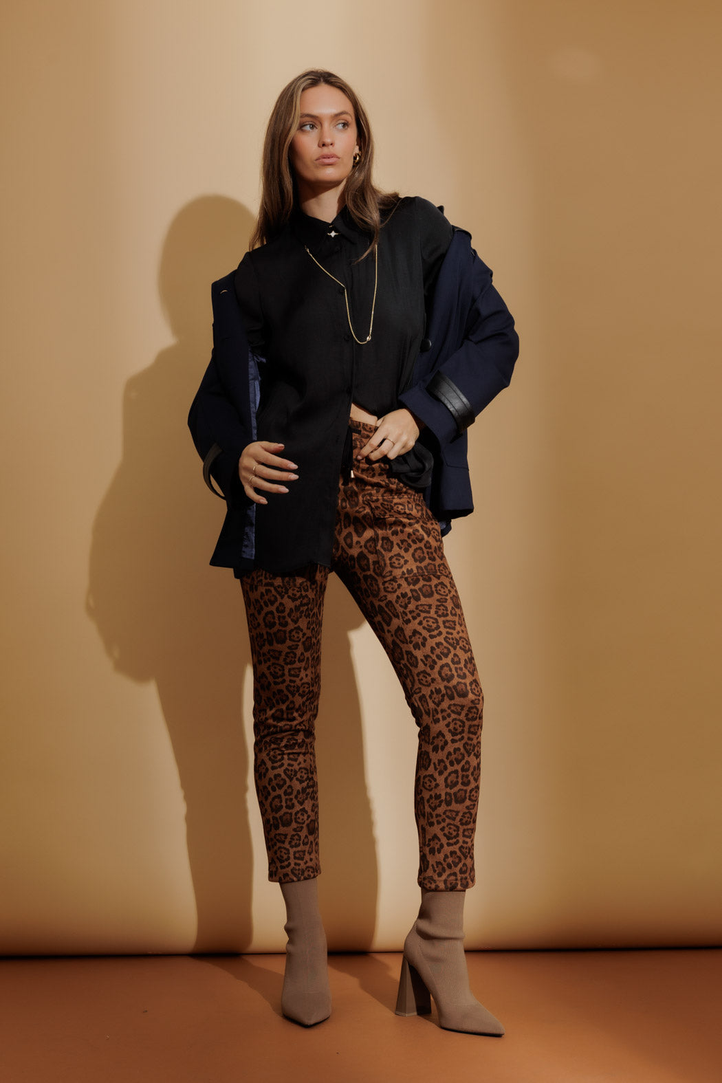 Brown Animal Pull On Cargo Pant Brown Animal