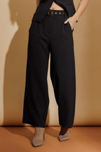 Black Arch Wide Leg Pant