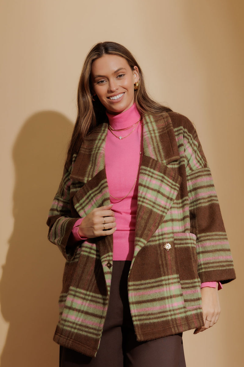 Chocolate Cocoon Pea Coat