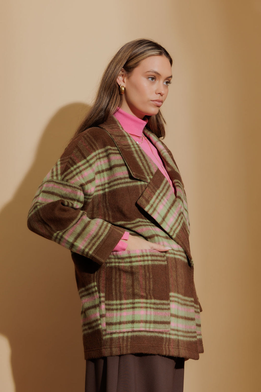 Chocolate Cocoon Pea Coat