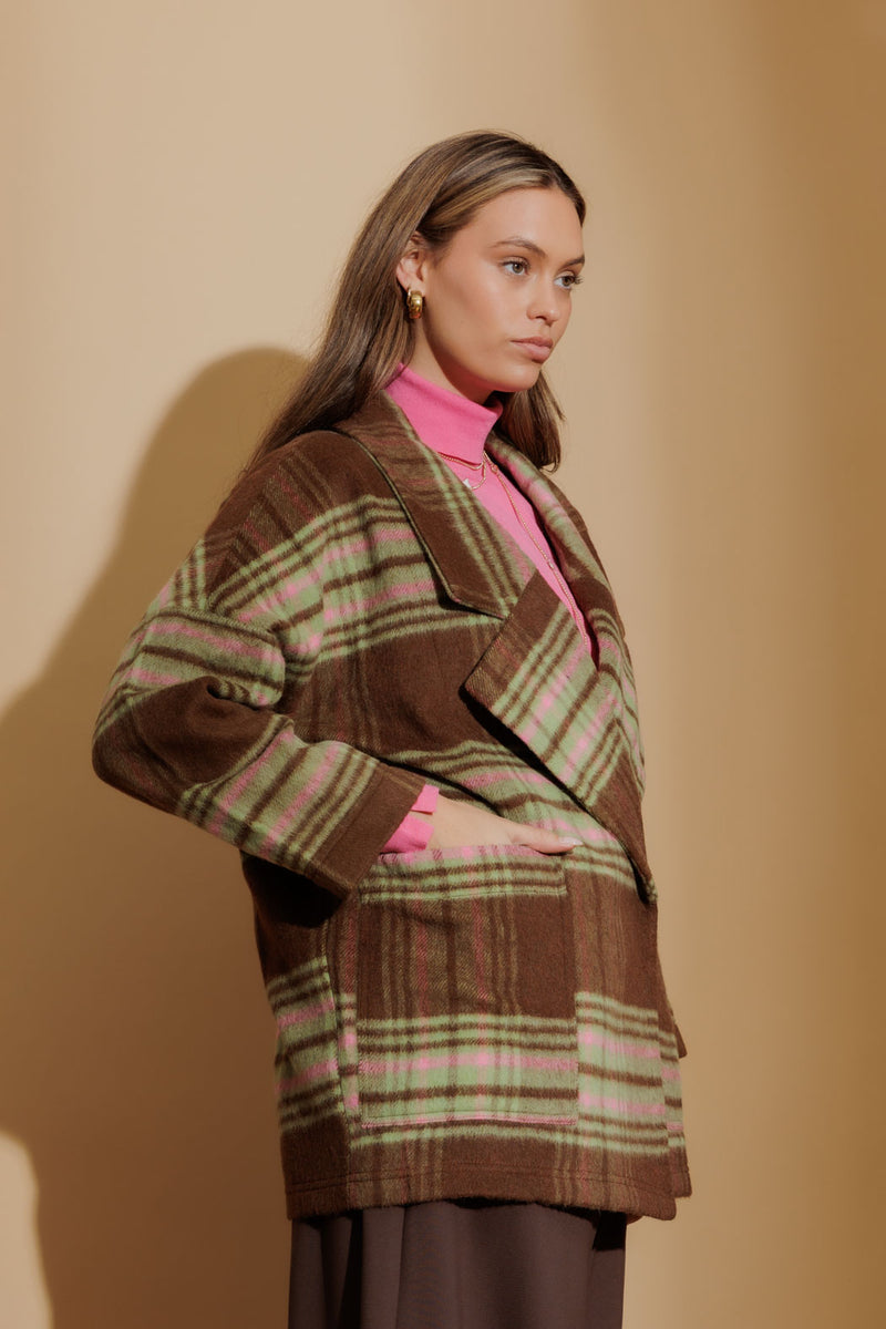 Chocolate Cocoon Pea Coat