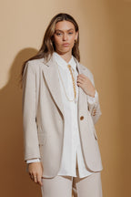 Oatmeal Natural Blend Boyfriend Blazer