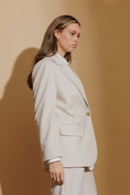 Oatmeal Natural Blend Boyfriend Blazer