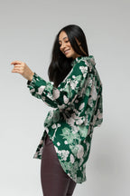 Pink Green Roma Frill Shirt