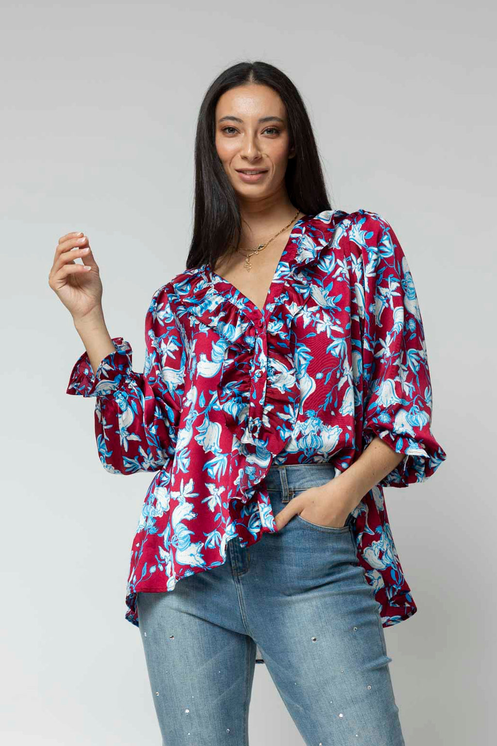 Burgundy Victoria Blouse