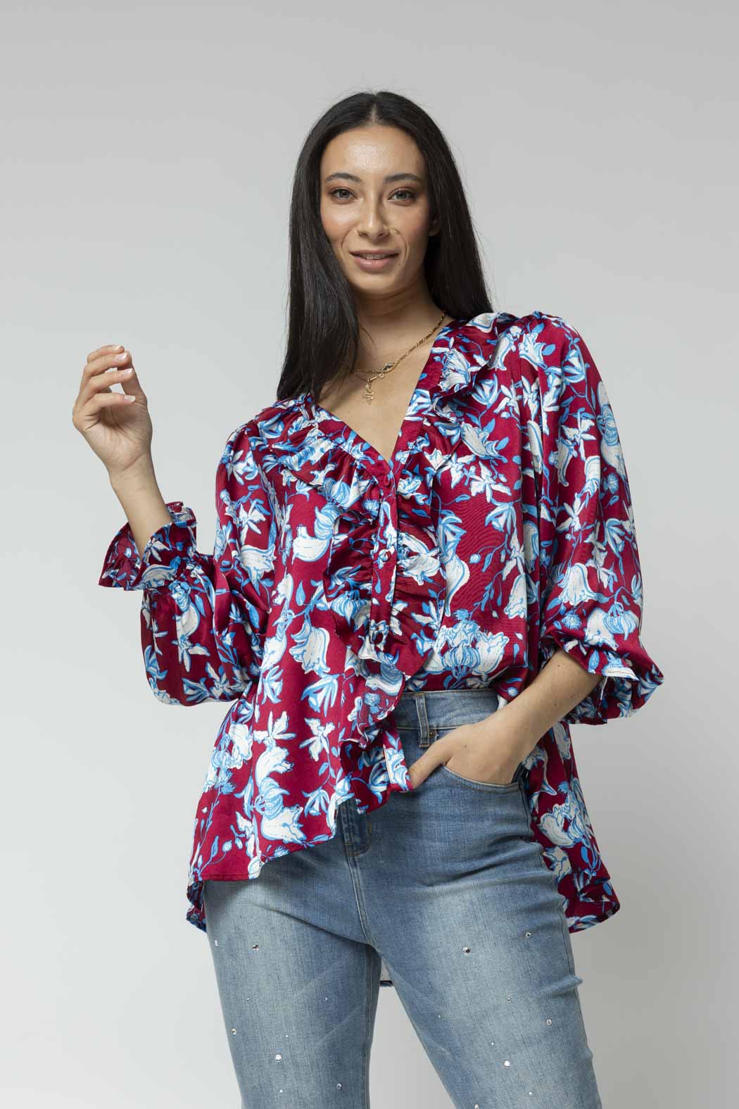 Burgundy Victoria Blouse