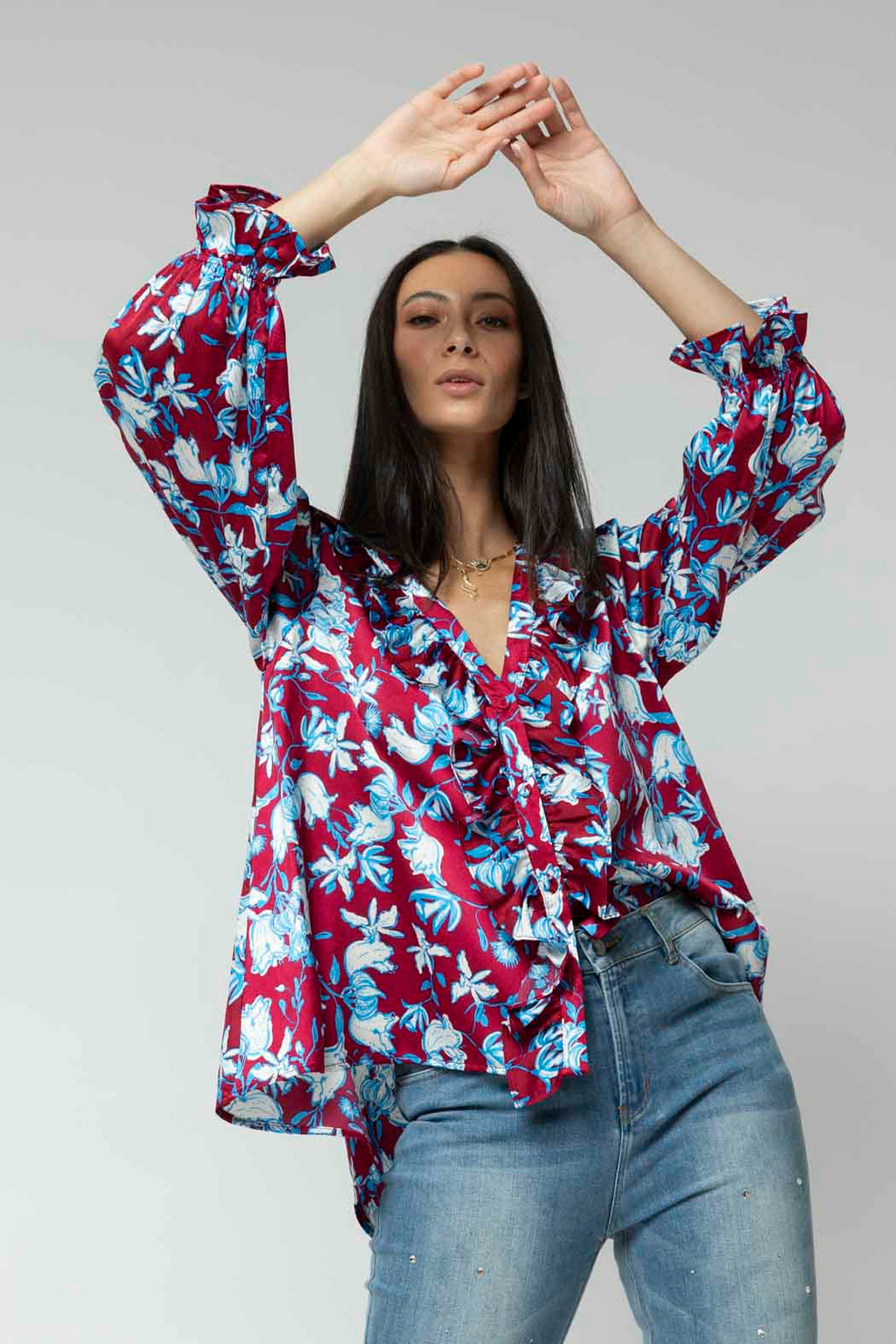 Burgundy Victoria Blouse